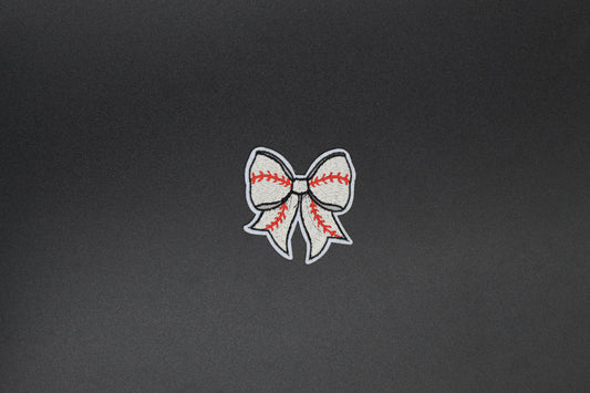 Baseball Stitch Bow Iron-On Patch