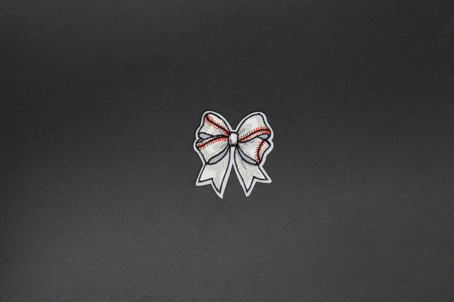 Baseball Stitch Bow Iron-On Patch
