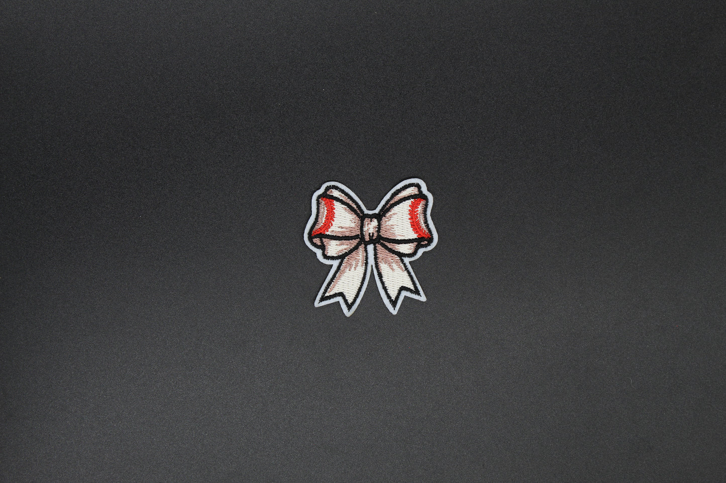 Baseball Stitch Bow Iron-On Patch