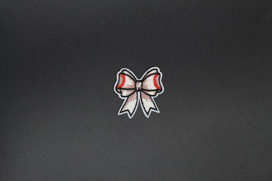 Baseball Stitch Bow Iron-On Patch