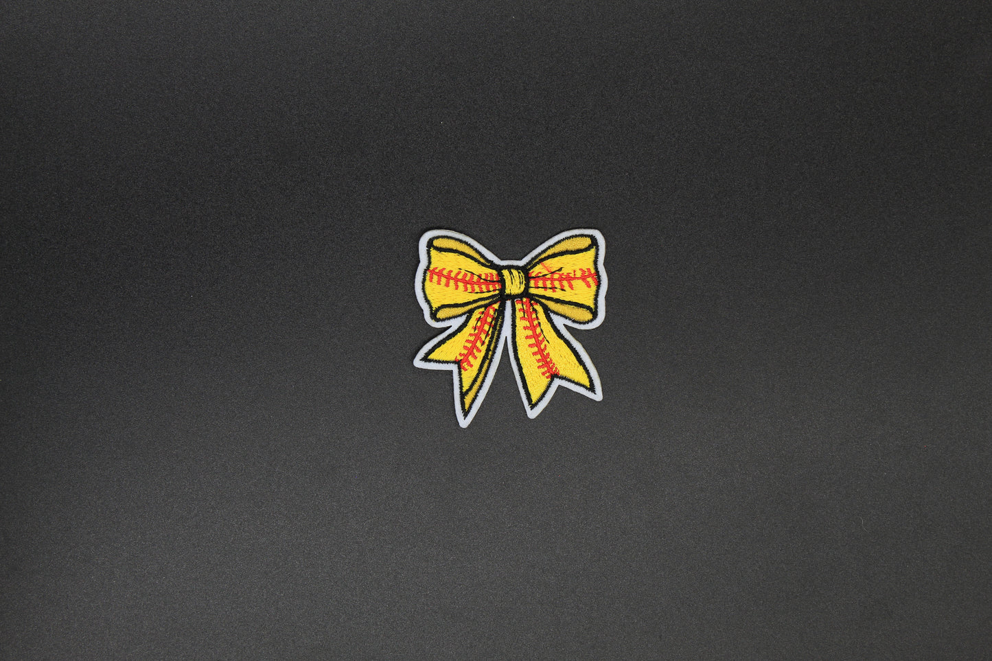 Softball Bow Iron-On Patch