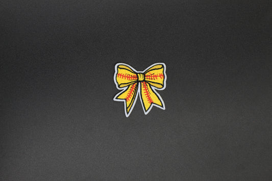 Softball Bow Iron-On Patch