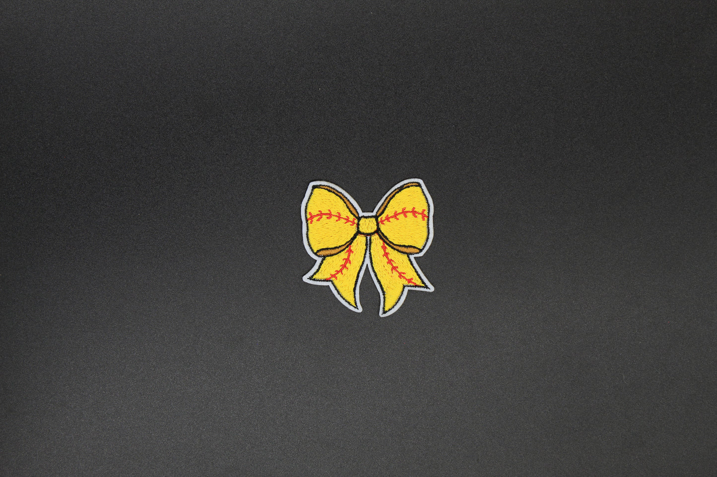 Softball Bow Iron-On Patch