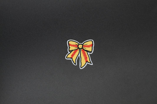Softball Bow Iron-On Patch