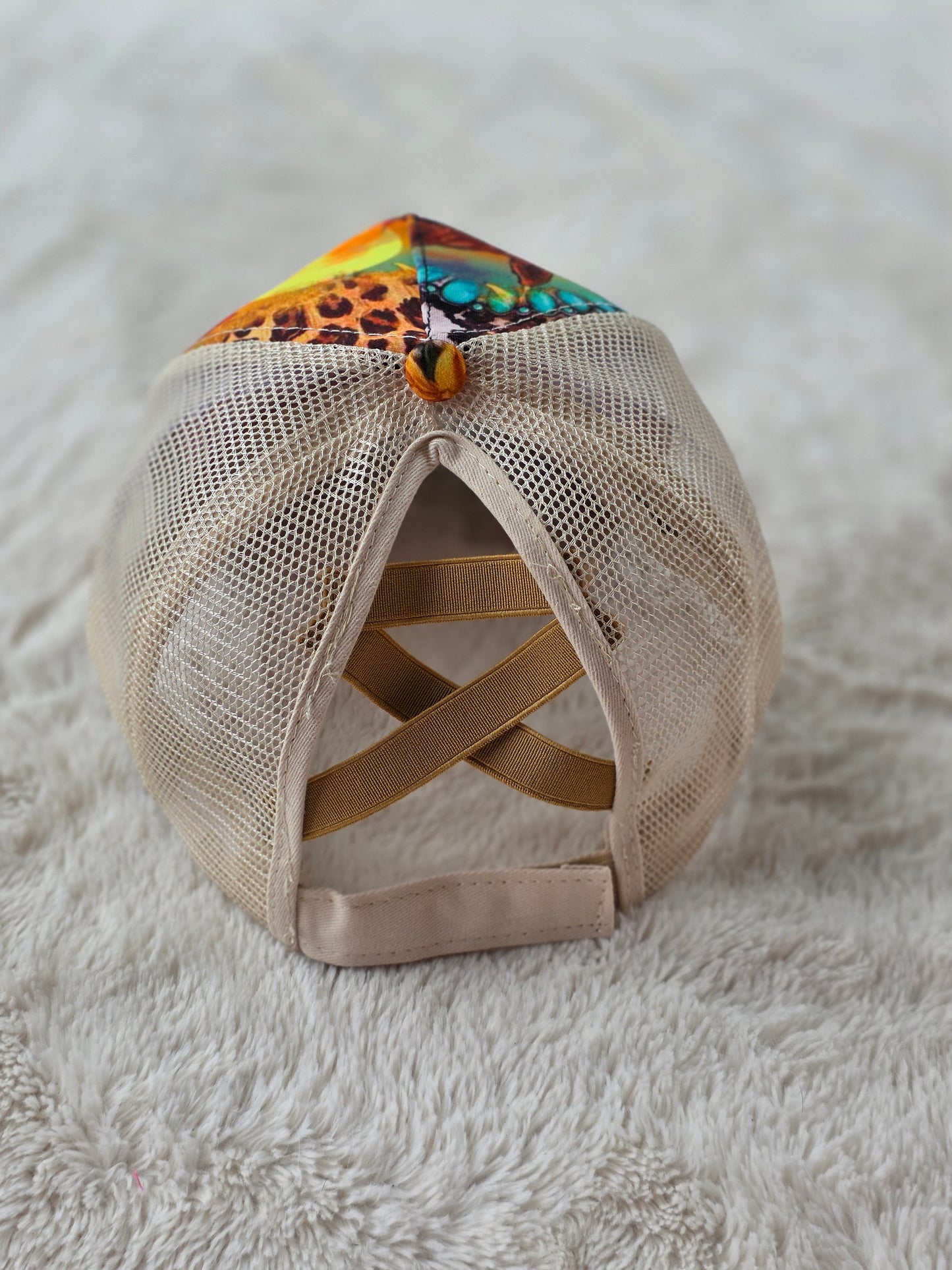 Desert Spirit Horse Criss Cross Ponytail Hat