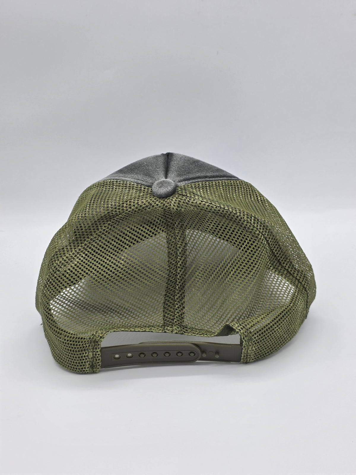 Distressed Black & Olive Foam Trucker Hat