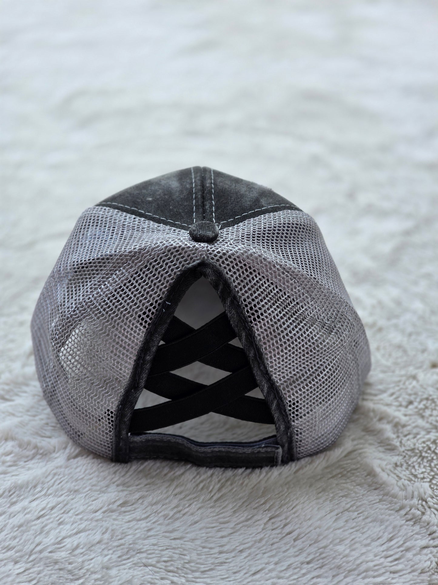 Youth Distressed Charcoal & Gray Trucker Hat