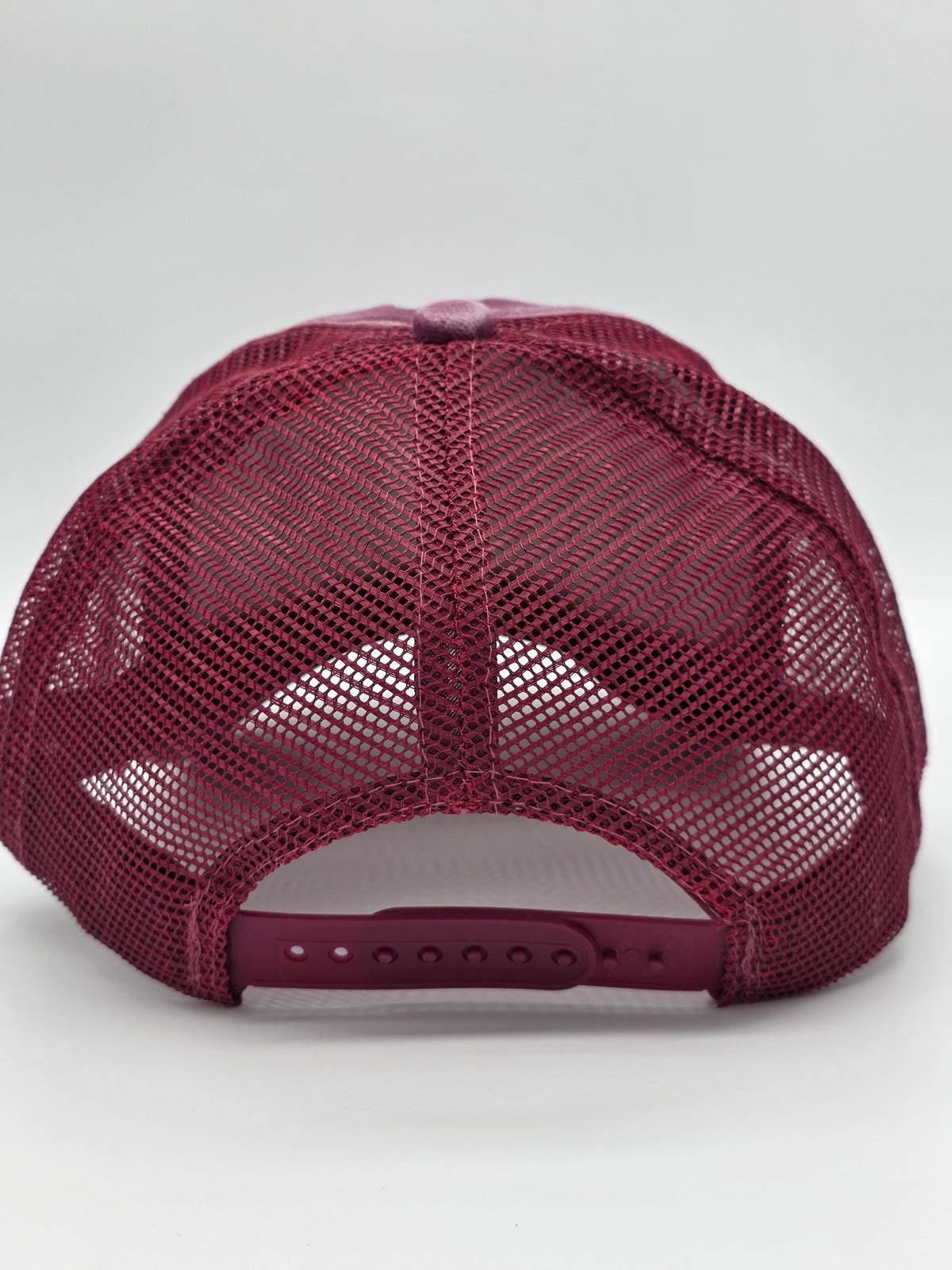 Burgundy Distressed Foam Trucker Hat