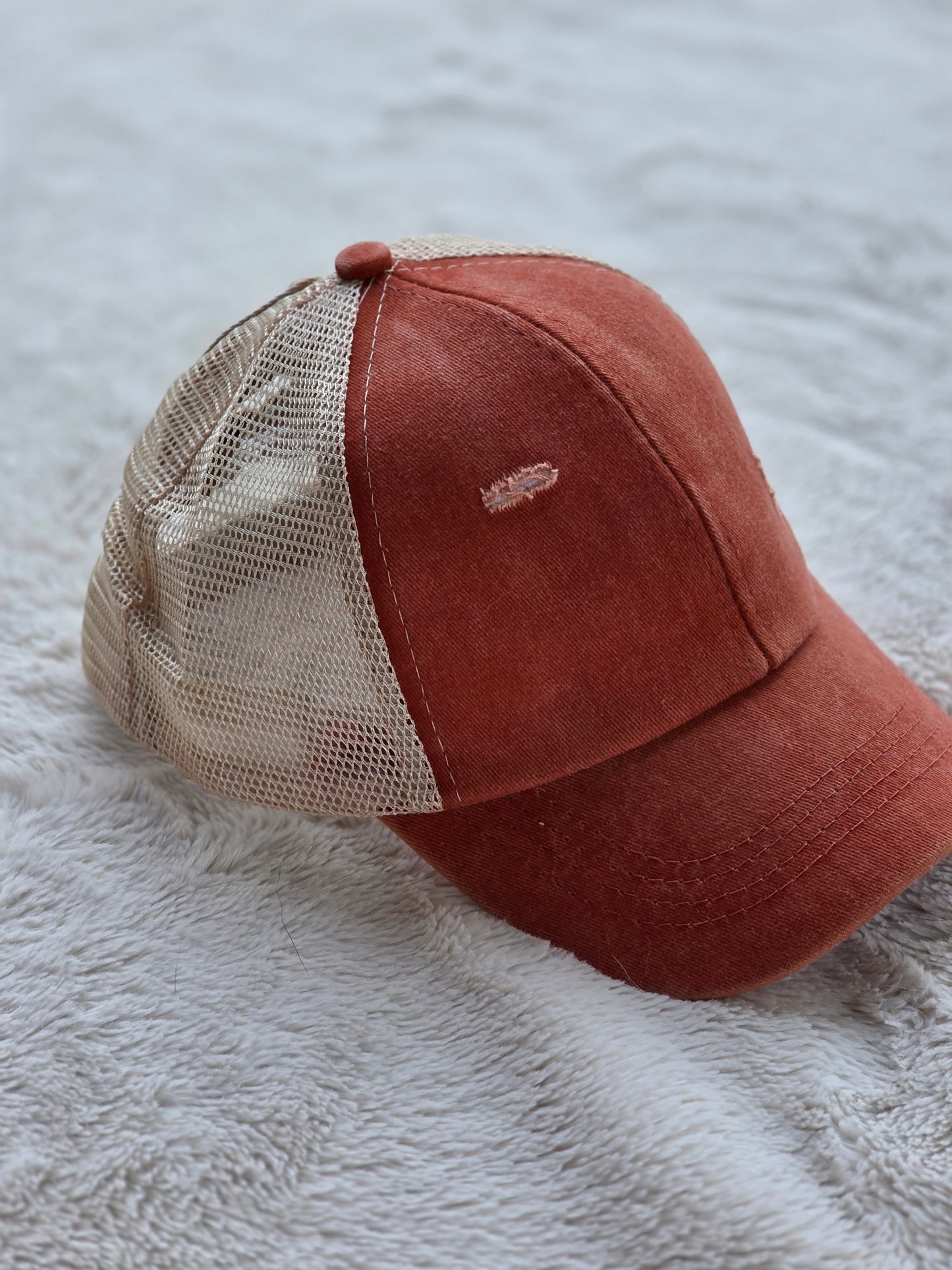 Youth Distressed Rust Trucker Hat