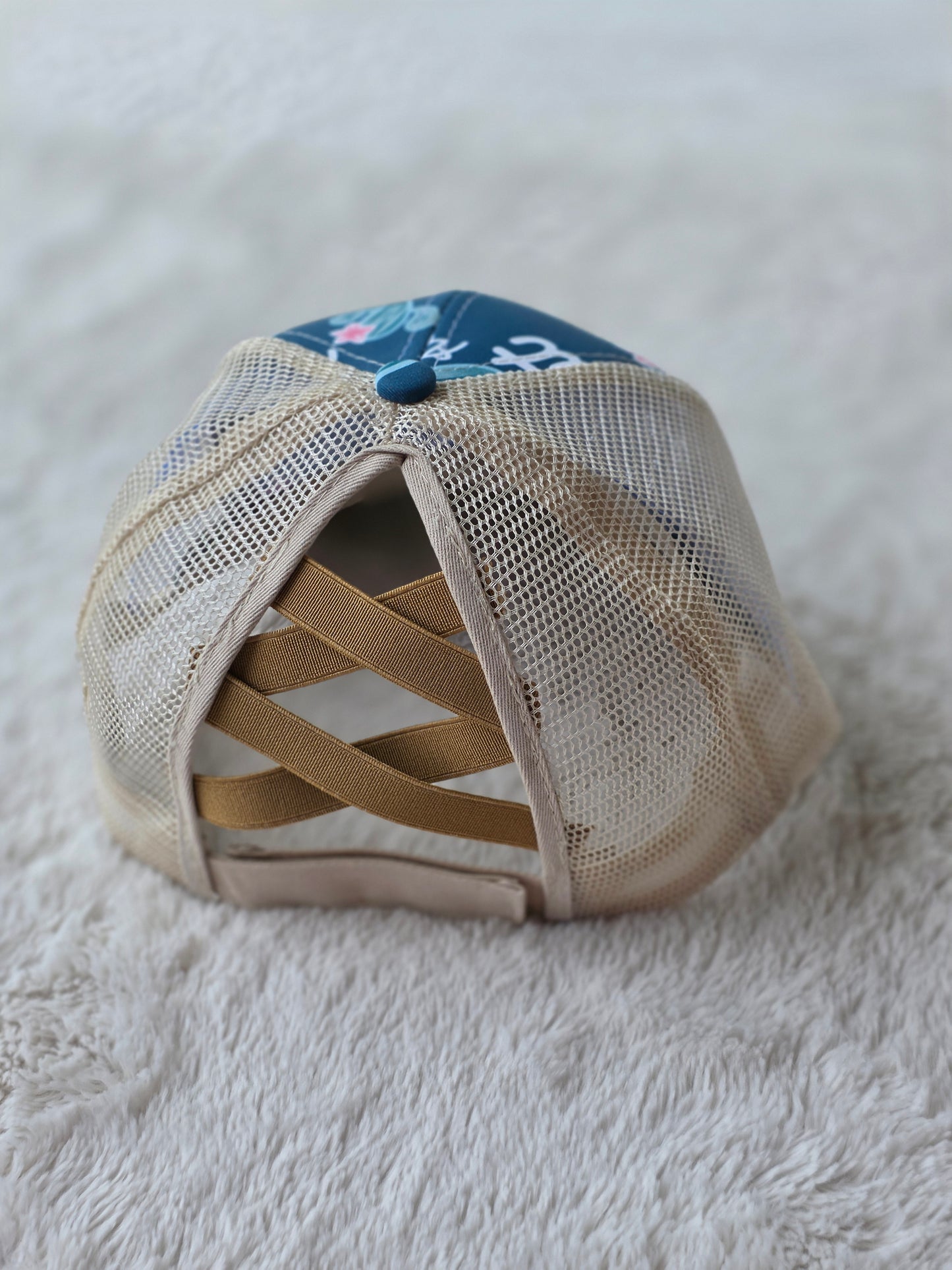 Desert Bloom Criss Cross Ponytail Hat
