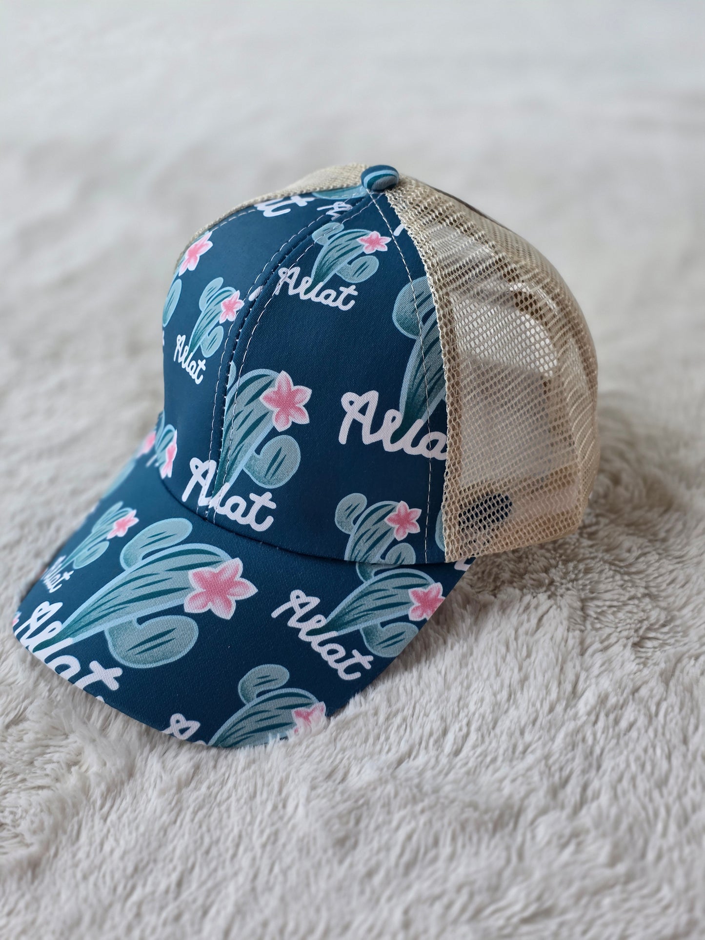 Desert Bloom Criss Cross Ponytail Hat