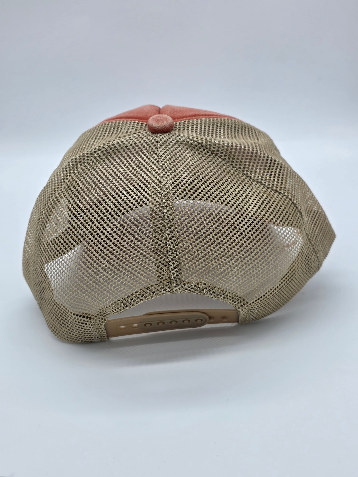 Distressed Coral Orange Foam Trucker Hat